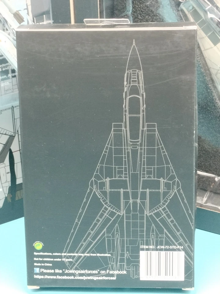 NEW JC Wings 1/72 JCW-72-F14-010 US Navy F-14B Tomcat VF-11 Red Rippers W/Stand - Image 3 of 4