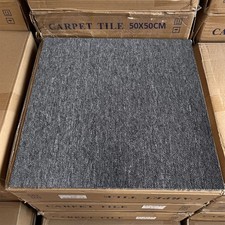 Quality Carpet Tiles 5m² Box Heavy Commercial Retail Office Flooring Rugs Grey