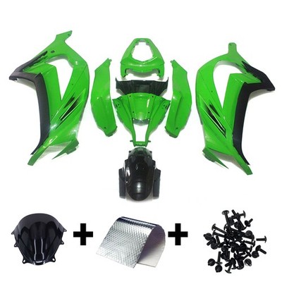 Bodywork for Kawasaki 2011 - 2015 ZX10R Ninja 12 13 14 Fairings Kit Green Black