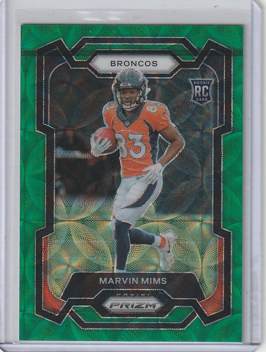 2023 Panini Prizm #327 Marvin Mims Green Scope #/75