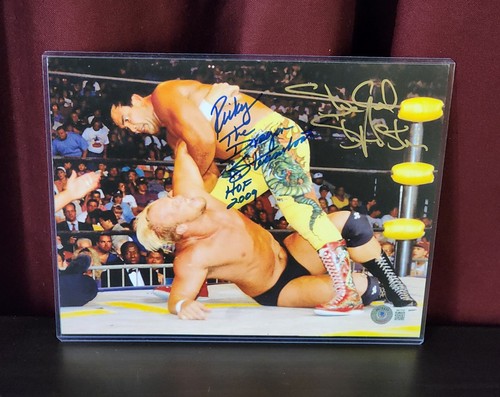 WCW Steve Austin / Ricky Steamboat Dual Signed 8X10 - Picture 1 of 2
