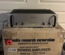 Audio Research D52B High Definition Professional Power Amp w/Box & Manual Clean!