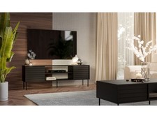 TV-Lowboard Cortina 180 cm, modern, 2 Türen, Fernsehschrank, grifflos,Metallfüße