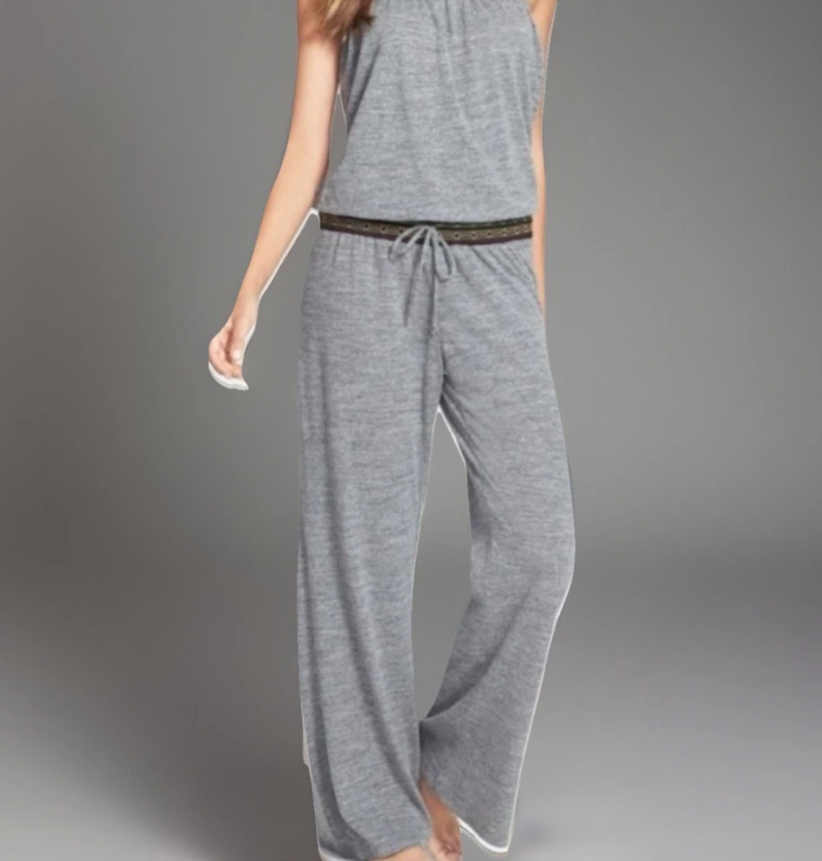 Lucky Brand 连衫裤女式 XS/S Heather 灰色秘鲁香料无袖遮盖 — 第 2/4 张图片