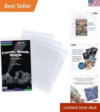 Silver Age Comic Bags - Acid-Free, Resealable, 100 ct, 7 1/8 x 10 1/2"
