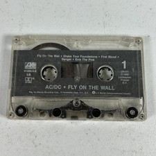 AC/DC Fly On The Wall Cassette 1985 Atlantic Hard Rock Album