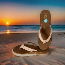 Reef Beachbreak Women's Size 9 Flip Flop Sandals. Seashell Color. New in Box