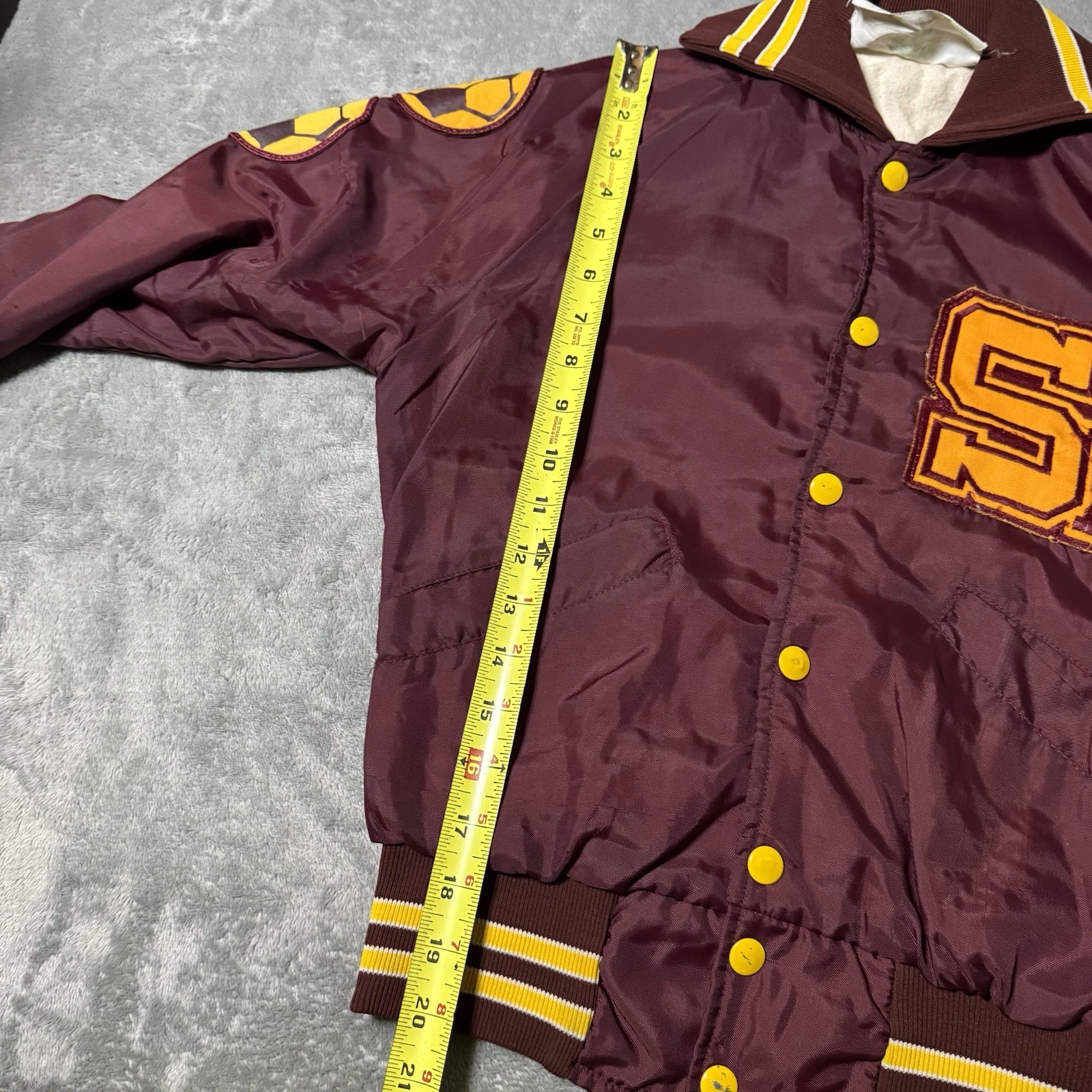 VTG 1980s Schaumburg Athletic Assn. Youth L Varsity Jacket (Can Fit Womens XS) image 8