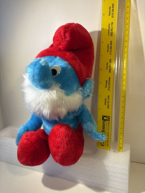 Vintage 1979 - Plush Papa Smurf - Peyo - Wallace Berrie - 9"