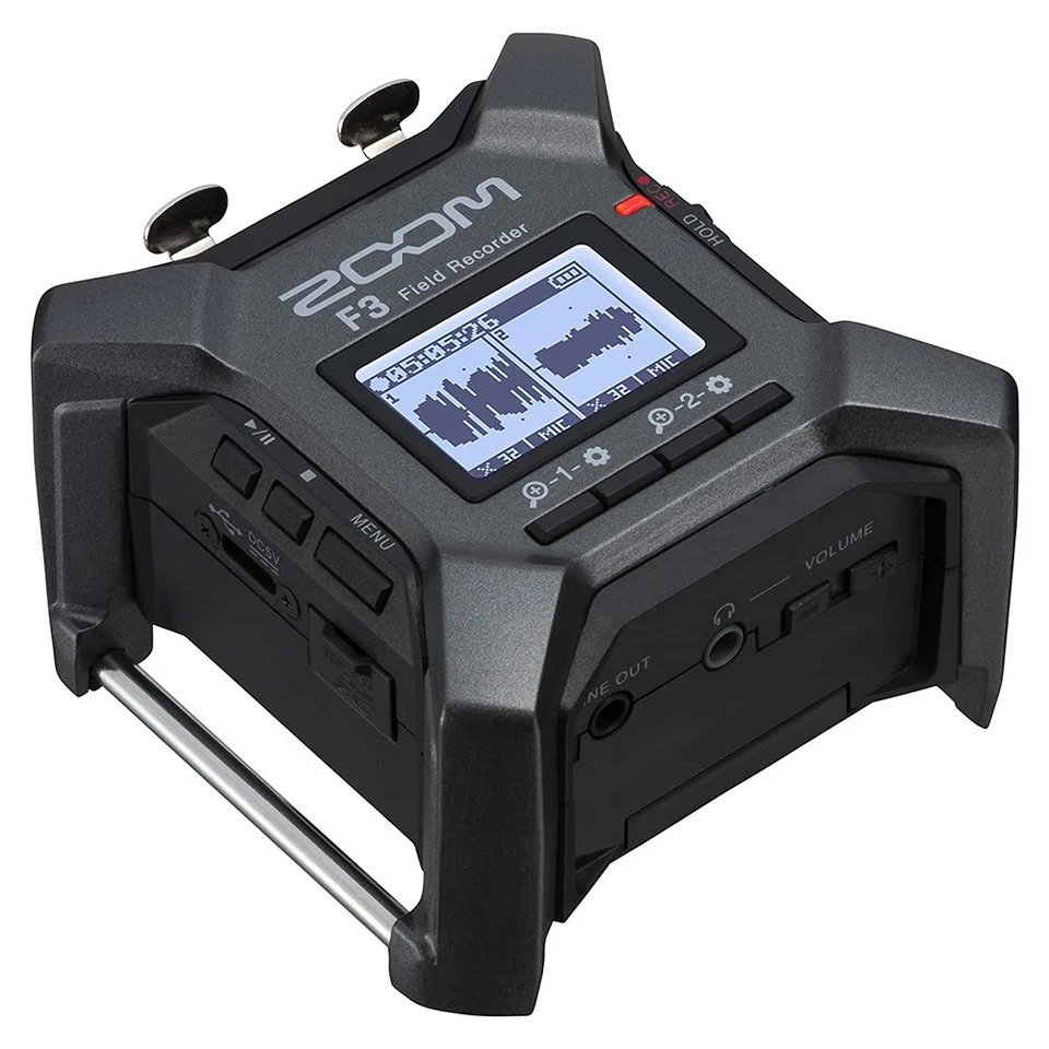 Zoom F3 Multitrack Portable Field Recorder w/ Card, Mount Plate & Cable Bundle - Image 2 of 4