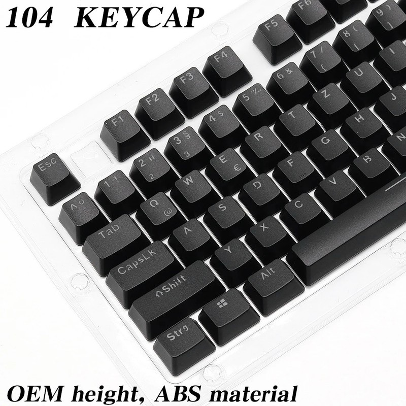104-Key ABS Backlit Mechanical Keyboard Keycaps - Multi-Language Support
