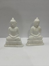 Set Of 2 Handmade White Stone Mahaveer Swami ...