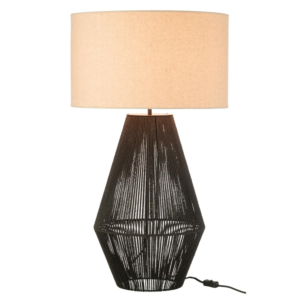 Lampe à poser design Striing grand modèle noir pour table basse - 2