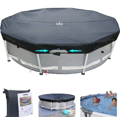 14 Ft Pool Cover, Quick Installation and Removal Above Ground Pool Cover