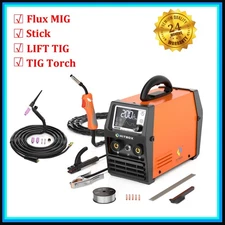 4in1 110V/220V Flux MIG Welder Stick LIFT TIG Welding Machine with TIG Torch Kit