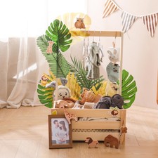 Wood Basket for Gifts,Baby Shower Crate Closet Baby Storage Crate Hamper with...