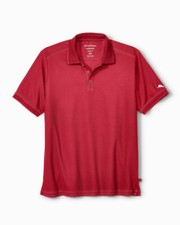 Tommy Bahama Men's, Emfielder Short Sleeve Polo Shirt, Red, M