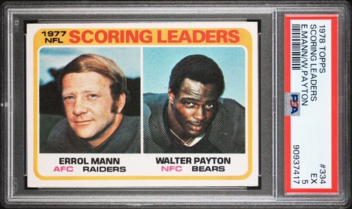 1978 Topps #334 Scoring Leaders Mann/ Walter Payton PSA 5