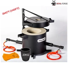 DEVIL-FORGE FB3H–20KG Gas Propane Furnace Foundry Oven Kiln +Crucible USA(NEW)