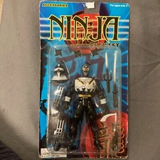 Rare Sealed Chap Mei Greenbrier International Black Ninja Action Figure 5.5"