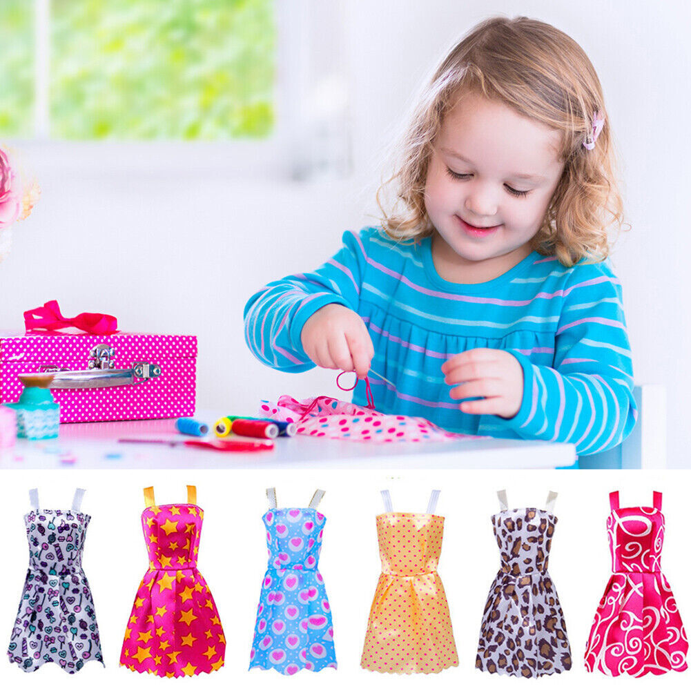 32Pcs Barbie Doll Clothes Bundle Dresses Shoes Set Lot Accessories Girl