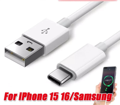 IPhone 16 15 Pro Max Plus USB-A Cable Fast Charger Type C Charging Data lot Cord