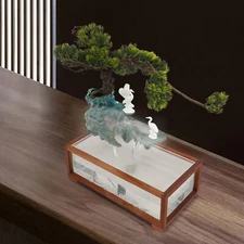 Water Fountain Tabletop Indoor Small Rock Waterfall Zen Rockery Decor Ornament