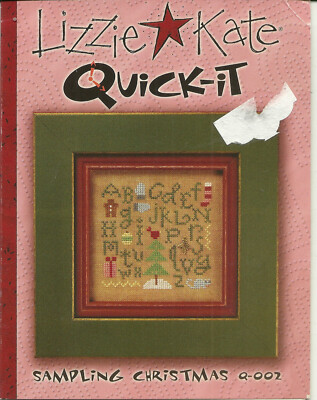 Lizzie Kate Quick-it Sampling Christmas Cross Stitch Pattern Leaflet with charm