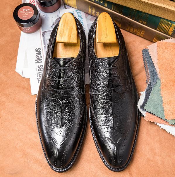 SAOLA Scarpe uomo business formali inglesi eleganti pelle Oxford da lavoro stringate punta quadrata