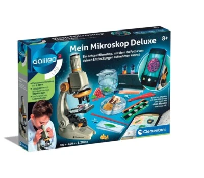 Clementoni Galileo 59349 Mein MIKROSKOP Deluxe Experimentierkasten Neu OVP