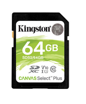 Kingston Canvas Select Plus SD Class 10 Uhs-I Memory Card, SDS2/64GB