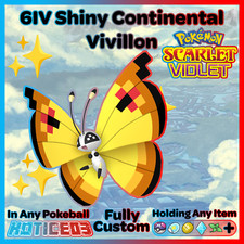 ✨ Shiny Vivillon Continental Form 6IV ✨ Pokemon Scarlet & Violet 🚀 Fast🚀