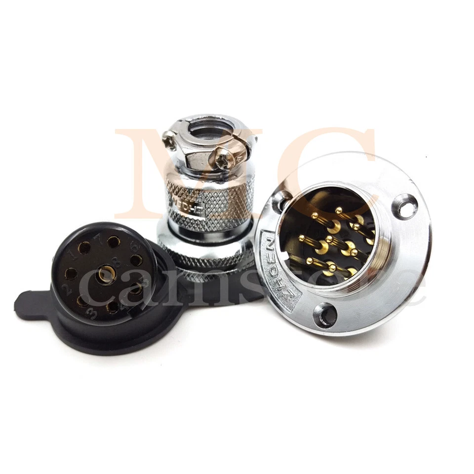 GX25 8pin Aviation Plug + Socket Cable Connector panel mount Male Female 250V - Image 4 of 4