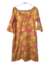 Vintage 1960s The Lilly Lily Pulitzer Dandelion And Knit Pink Shift Dress
