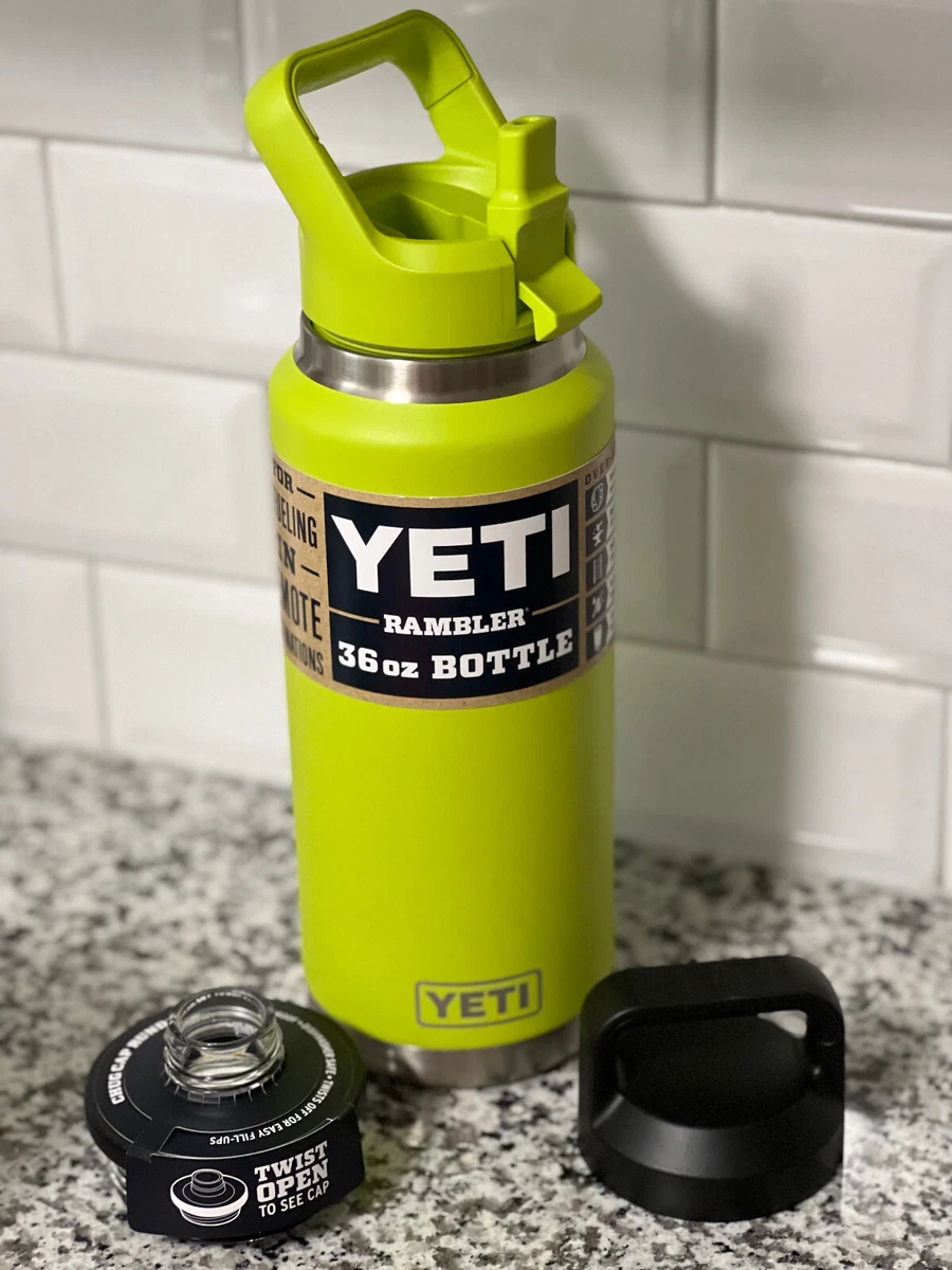 Yeti Chartreuse 🥎 Rambler 36oz Bottle STRAW&Chug Cap YETI Collectors RARE  NWT