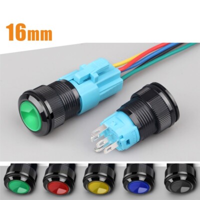 2Set 16mm plastic push button switch 1NO1NC anti-static design with lamp 24V220V