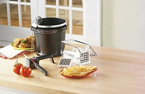 Gran Pappy Deep Fryer 1500 W Non-Stick Inside & Out Gray