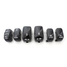 6pcs Black Hand Control Switch Housing Cap Button Cover For Harley Touring 96-13
