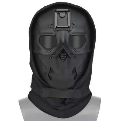 Full Face Tactical Breathable W/ Headgear Mask Protect Airsoft Paintball Outdoor