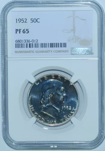 1952 NGC PR65 Proof Strike Franklin Half Dollar