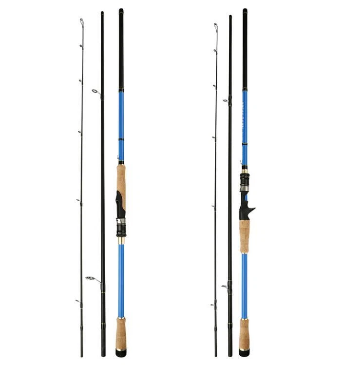 Spinning Fishing Rod Carbon Fiber 1.8m-2.7m 3 Sections Travel Rods Stream Rods  - Image 2 of 4
