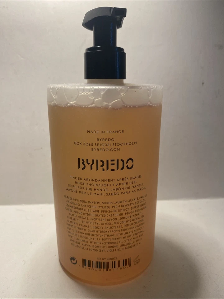 Gel nettoyant de gamuza Byredo lavado a mano 15,2 OZ para verter Les Mains sin caja Foto 2 de 3