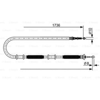 Bosch Handbremsseil Bremsseil Hinten Rechts Passend FüR Fiat Doblo 119 223