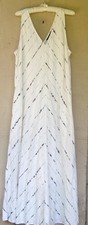 Simply Vera Vera Wang Linen Blend Long Dress Separate Slip Lining Pockets XL