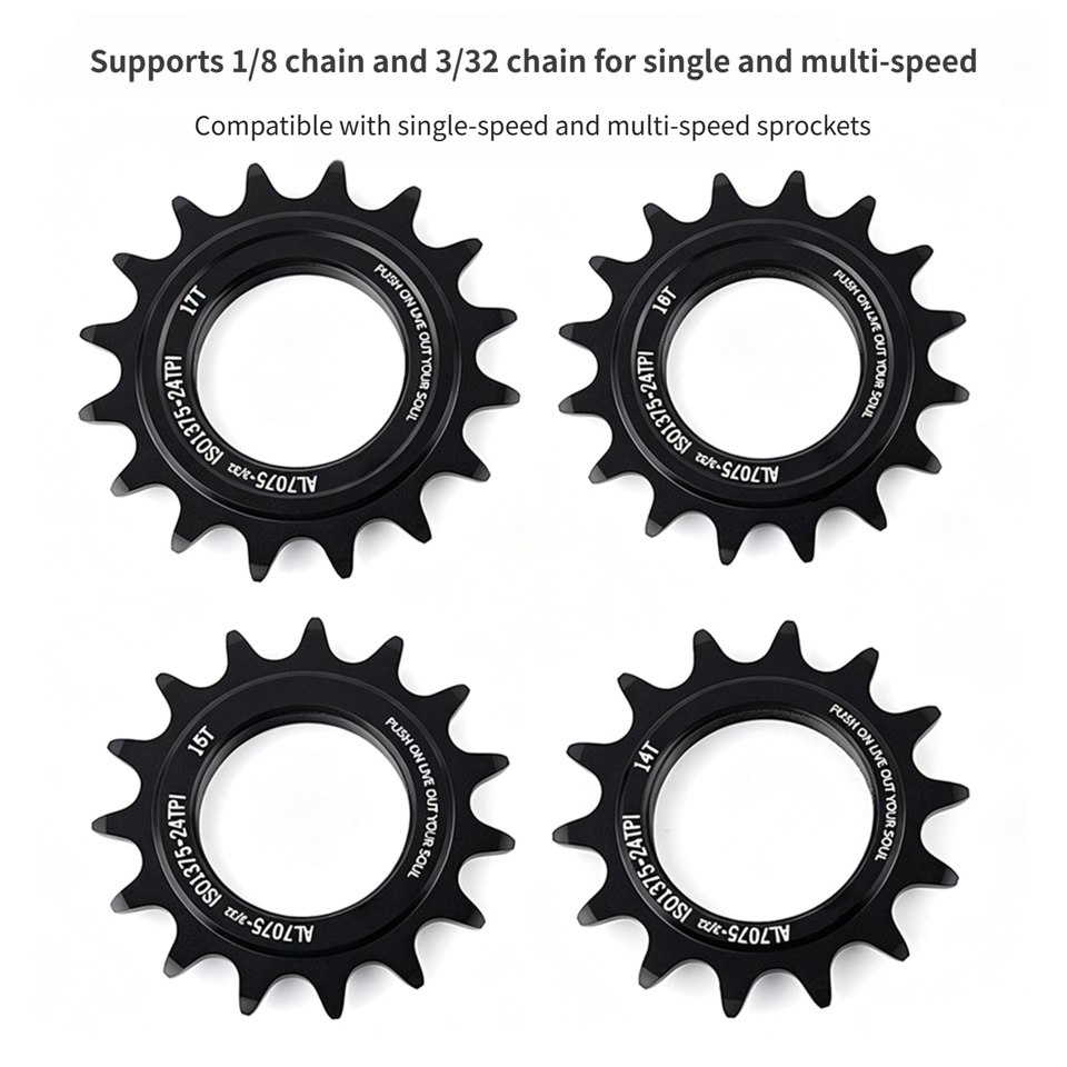 Lightweight Aluminum Cog 16T 17T 18T 19T 20T for Fixed Gear Drivetrain ...
