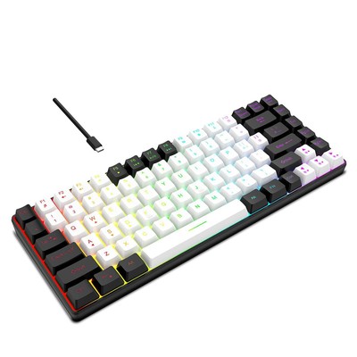 Gaming Tastatur,84 Tasten,RGB,leise beim Tippen, für Desktop PC Computer, Laptop