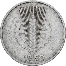 [#1223755] Democratic Republic of Germany, 10 Pfennig, 1950, Berlin, Aluminium, 