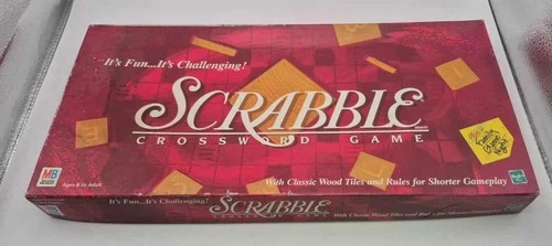 Vintage 1999 Milton Bradley Scrabble Crossword Board Game (B229)