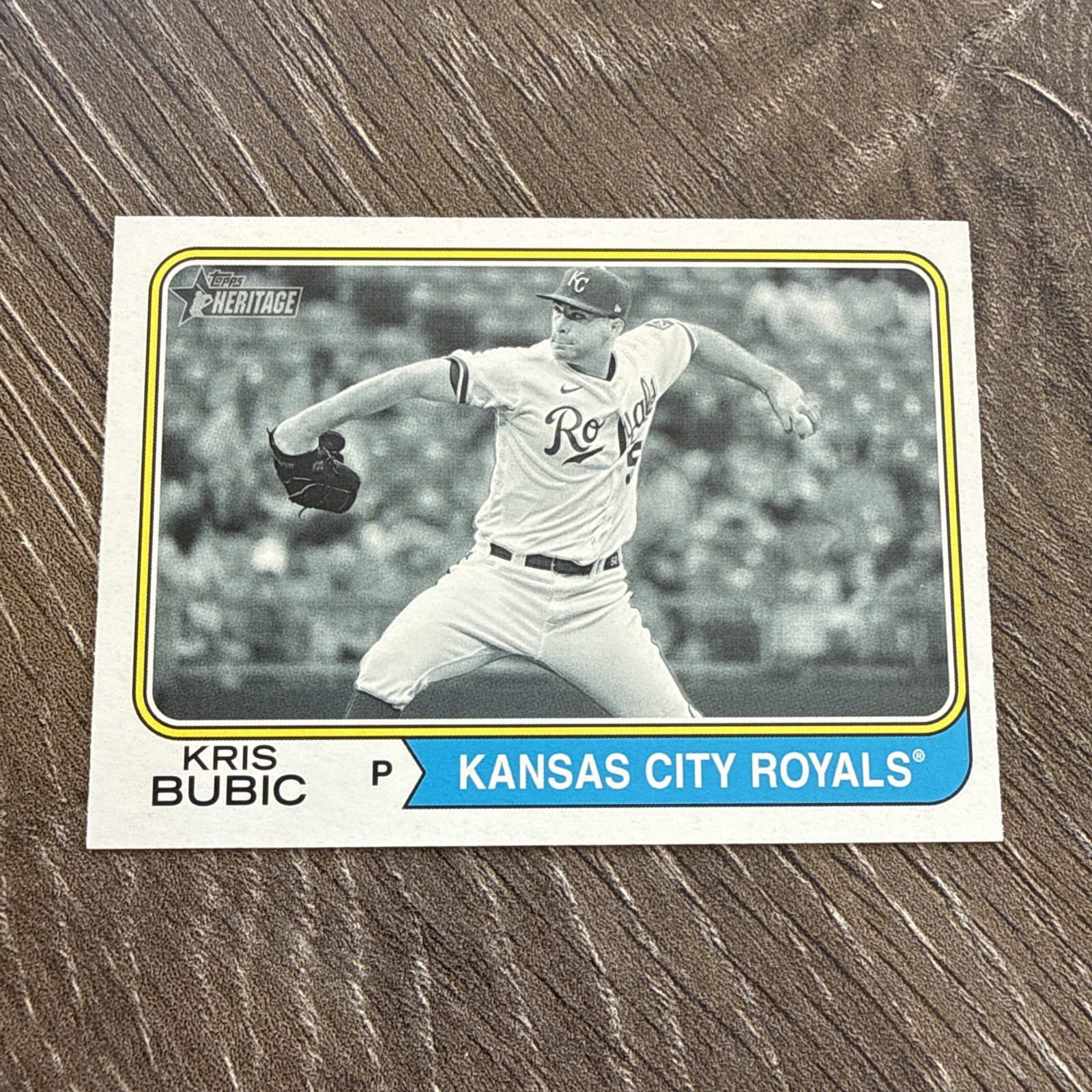 Black & White Image Variation SP Kris Bubic 2023 Topps Heritage High Number #598