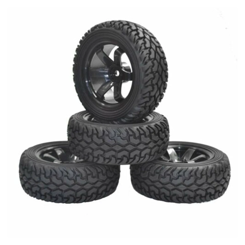 4 x Reifen Räder RC 1/10 12mm Rally Reifen Felgen Für HSP HPI On Road Car Tamiya - Bild 4 von 4